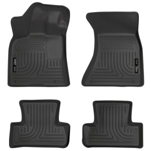 Audi Q5 Floor Liners - Front + Rear - Husky Liners - WeatherBeater - Black - `09-`14